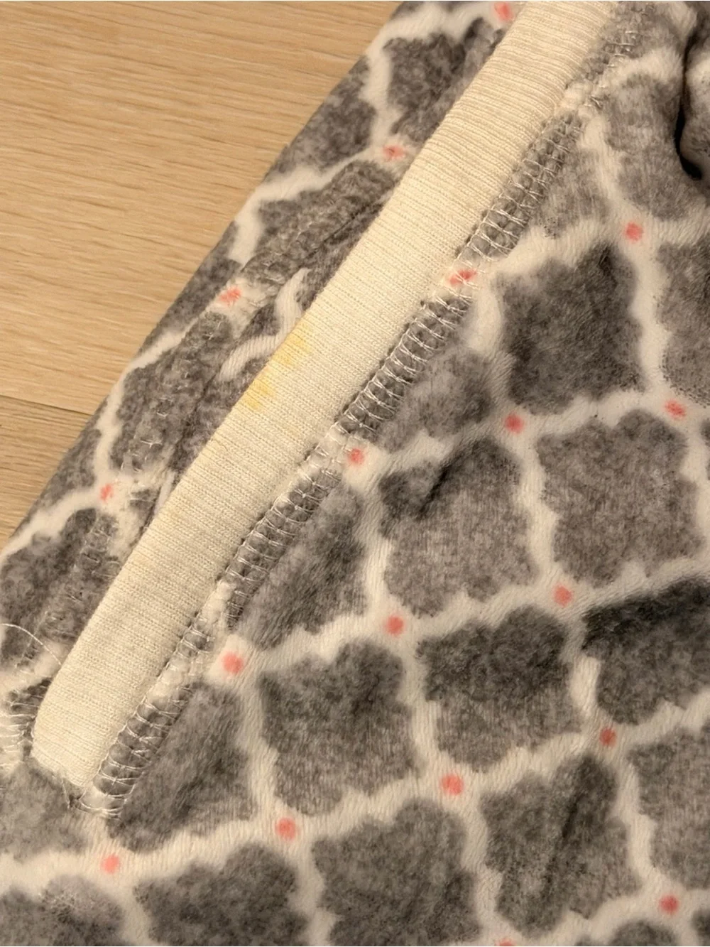 Nautica Gray and Cream Patterned Women's Long-Sleeve Pajama Set